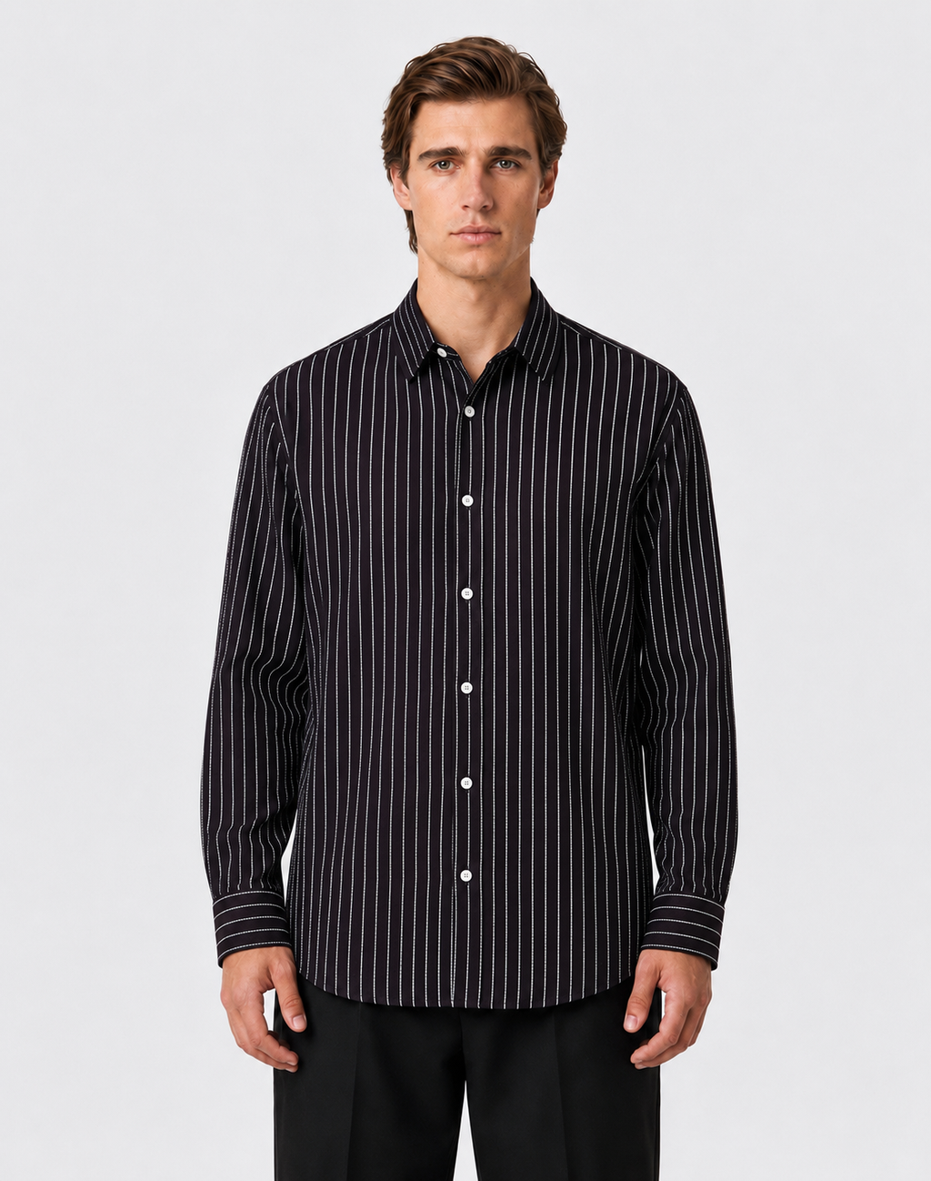 STRIPED BLACK SHIRT