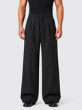 STRIPED BLACK Tailored Pants