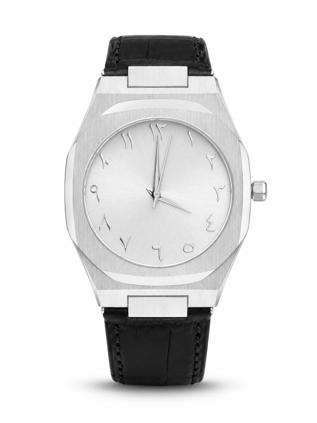 Silver Arabic Dial Watch