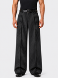 STRIPED BLACK Tailored Pants