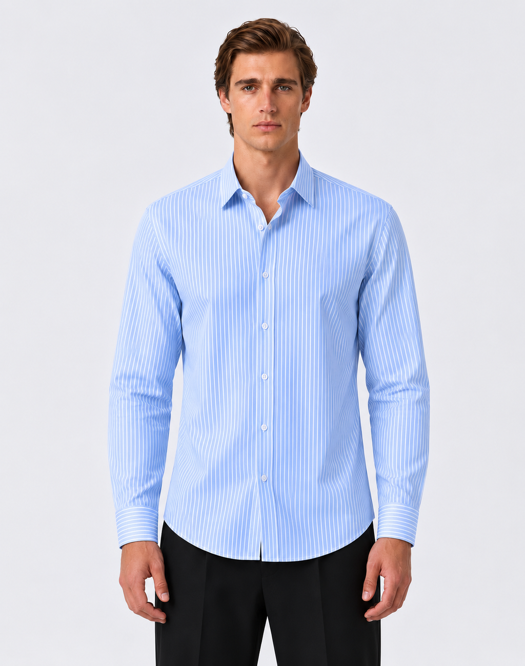 STRIPED BABY BLUE SHIRT