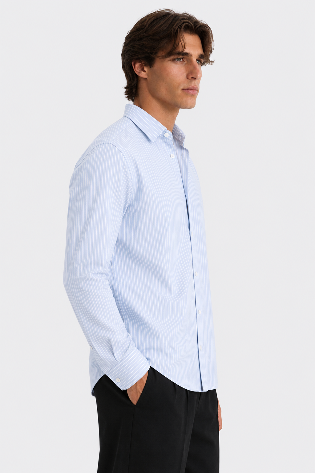 STRIPED BABY BLUE SHIRT