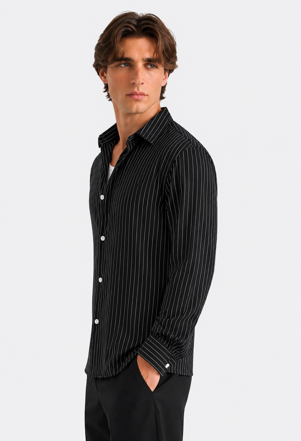 STRIPED BLACK SHIRT
