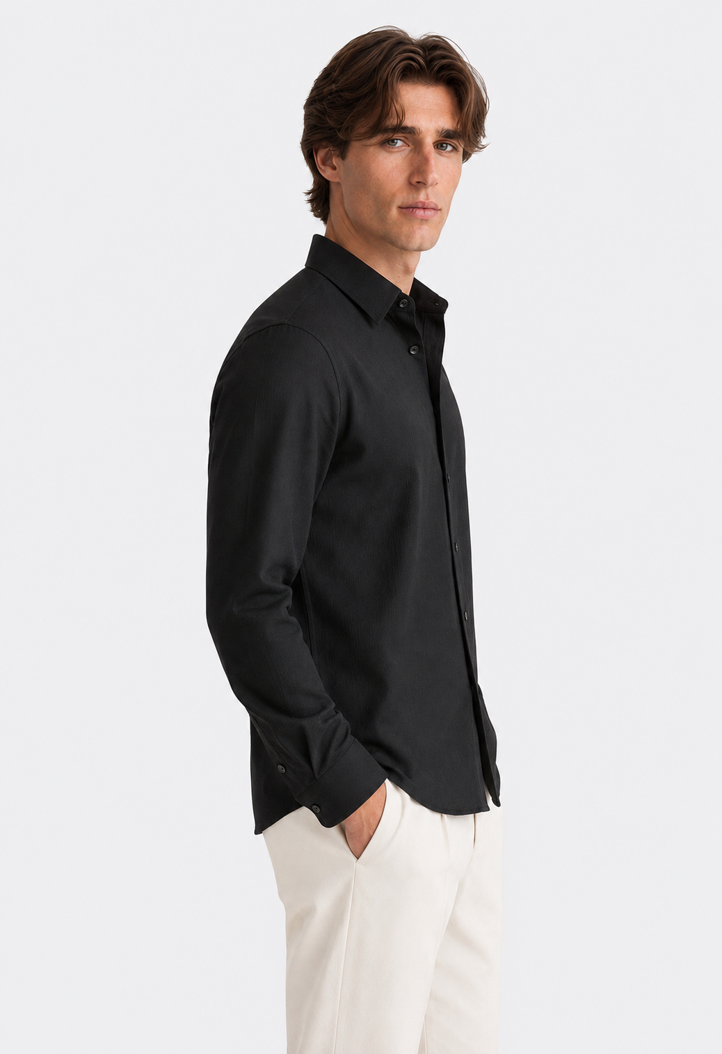 SOLID BLACK SHIRT