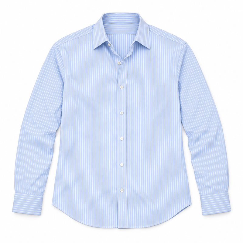Baby Blue Striped Shirt