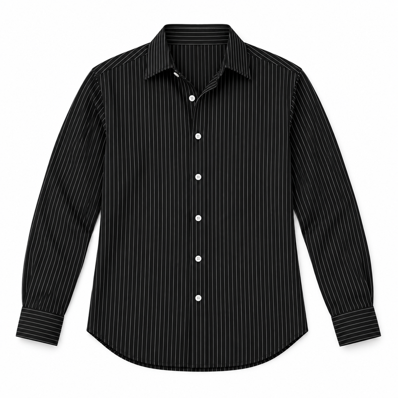 Black Striped Shirt