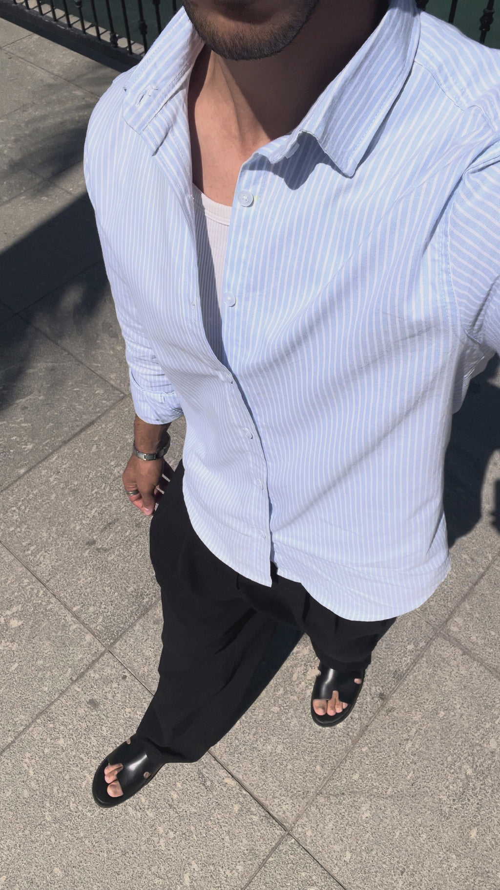 STRIPED BABY BLUE SHIRT