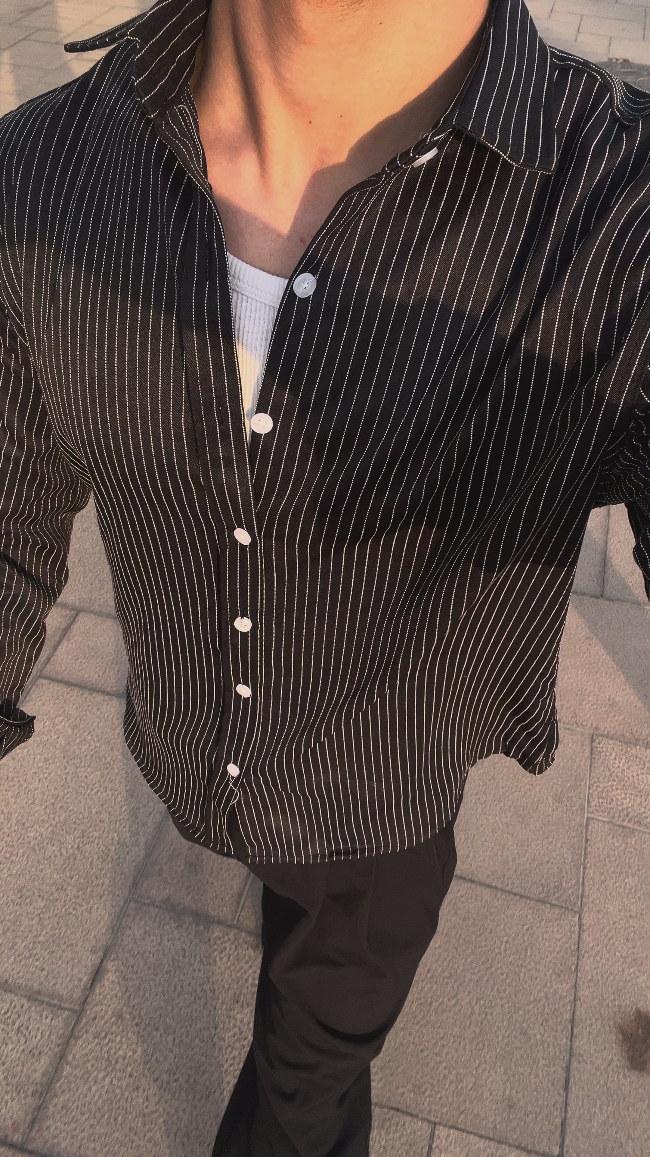 STRIPED BLACK SHIRT