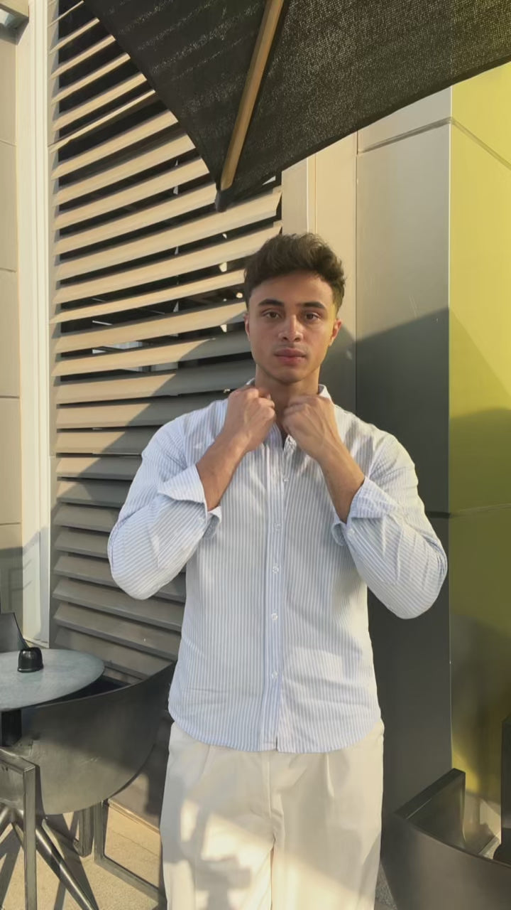STRIPED BABY BLUE SHIRT